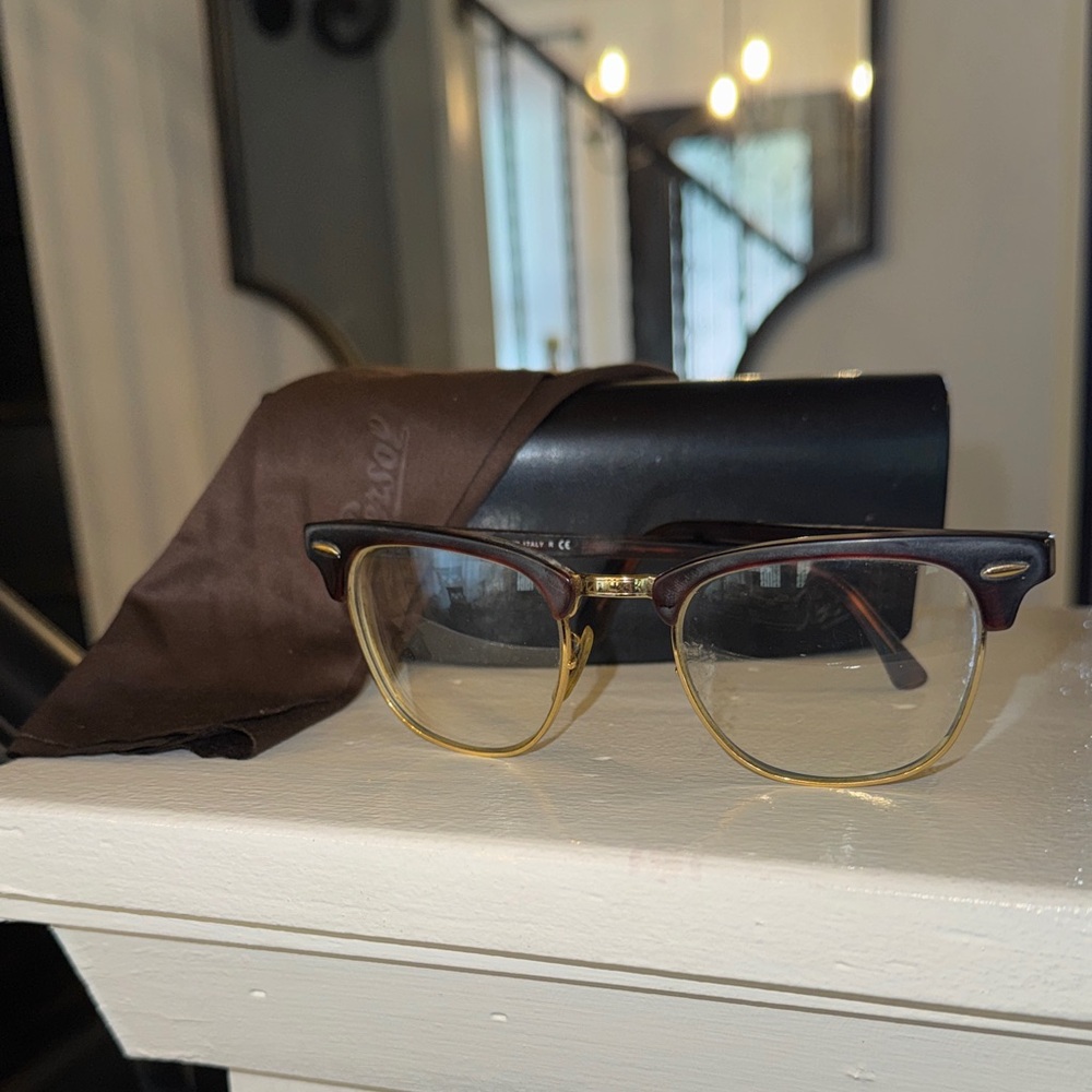 Ray-Ban Clubmaster Tortoise and Gold optical frames